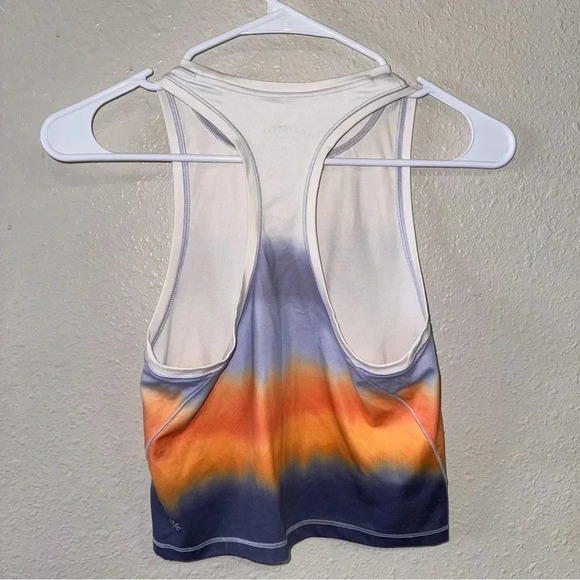 Athleta Colorful Shanti Racerback Printed Crop Top Womens XS - Picture 2 of 6